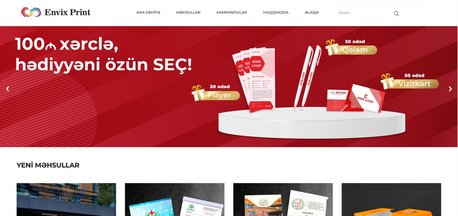 Reklam və Poliqrafiya şirkəti layihəsi